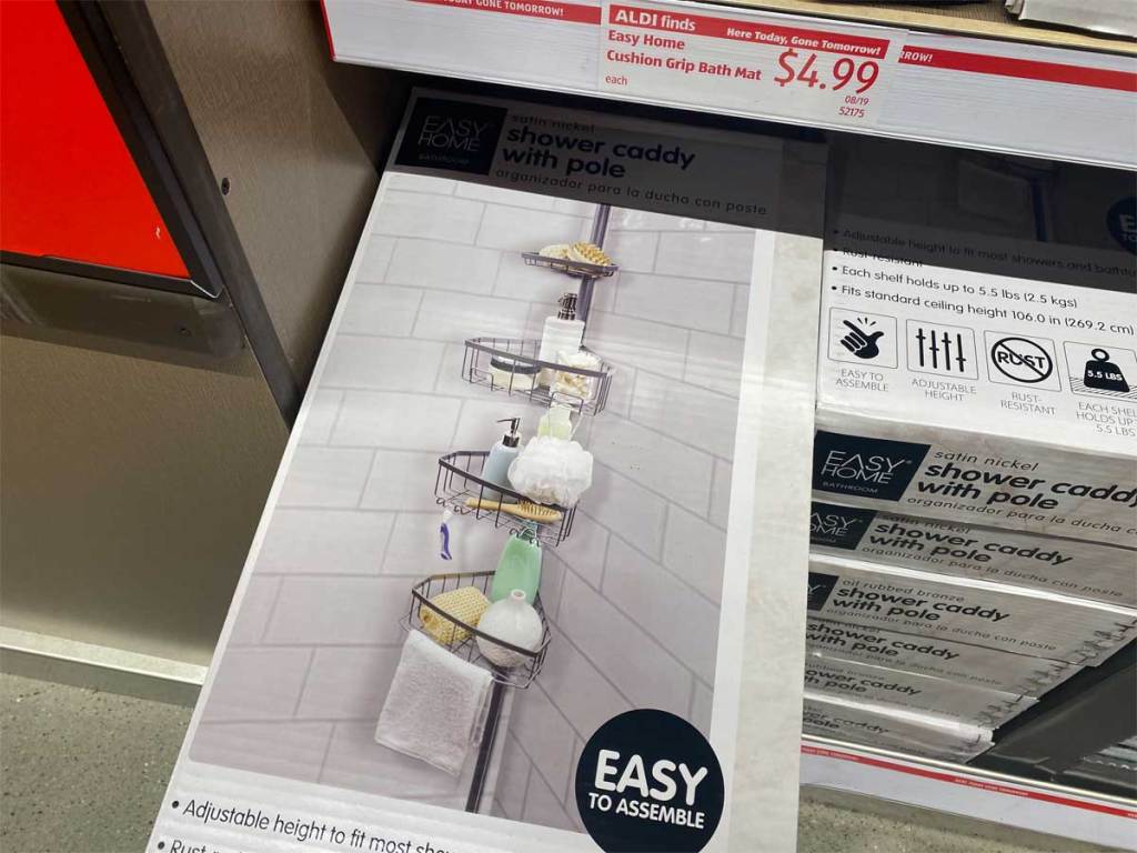 shower caddy with pole