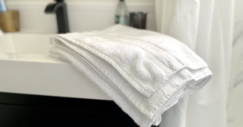 sonoma goods for life bath towel in bathroom