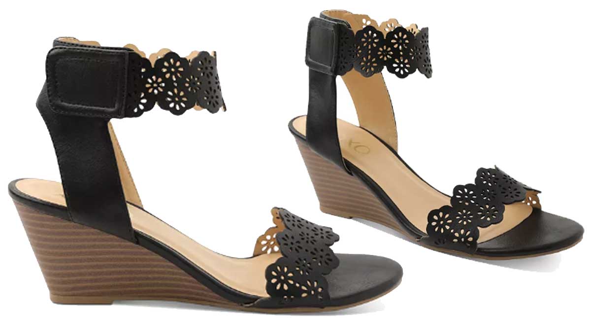 woman's black sandals stock image