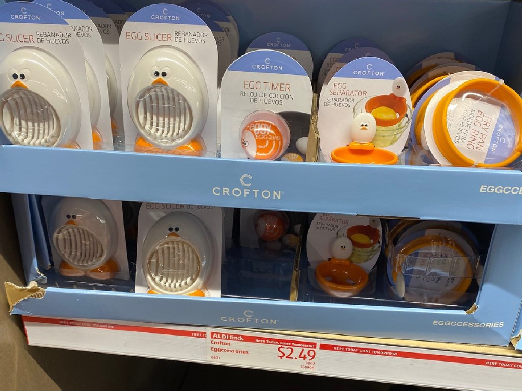 store display showing egg cooking accessories
