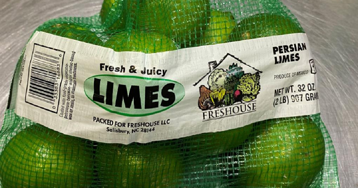 bag of limes in mesh