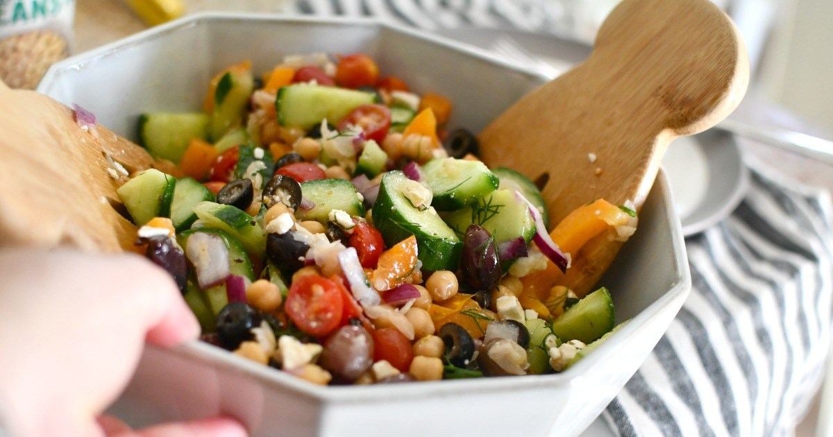 Best Greek Chickpea Salad - Feed Your Inner Foodie | Hip2Save