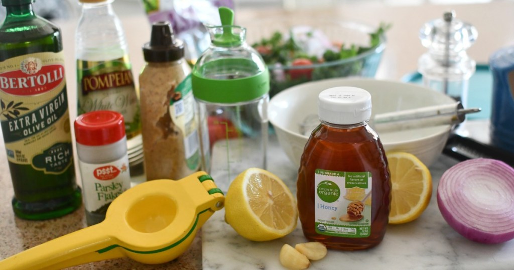 ingredients for lemon honey dressing