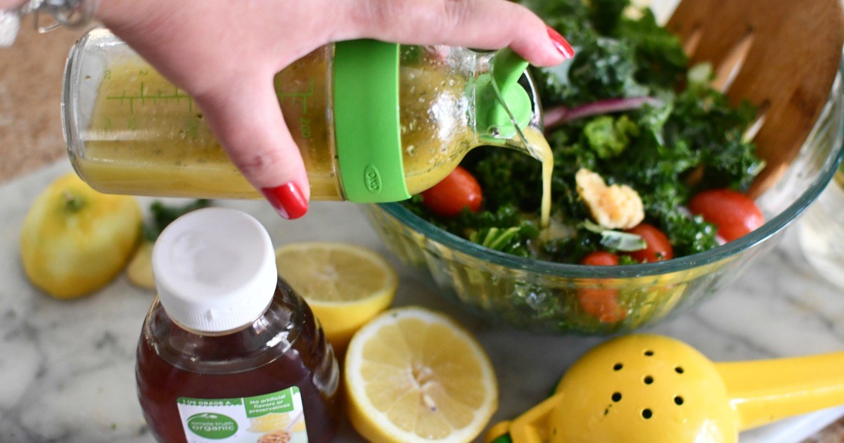 Homemade Lemon Honey Salad Dressing Recipe | Great for Kale Salad