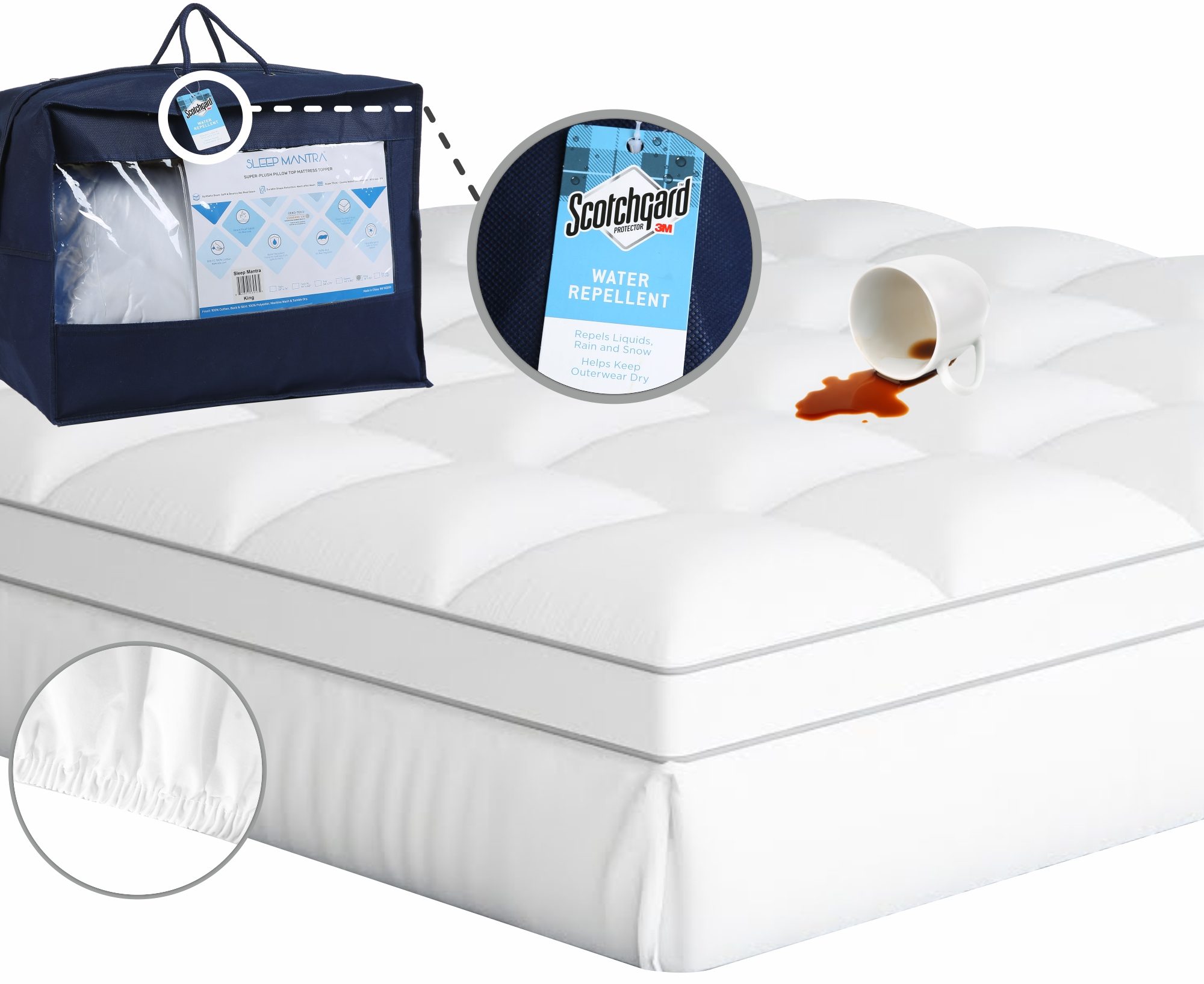 sleep mantra mattress topper 2 pack
