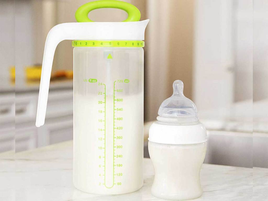 baby formula pitcher and bottle