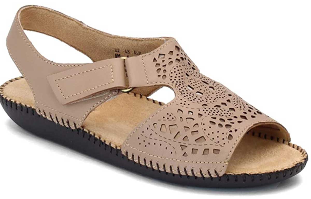 Naturalizer Women's Janae Beige Leather Fashion Sandals - 3 UK/India (36EU)  (6748987) : Amazon.in: Shoes & Handbags