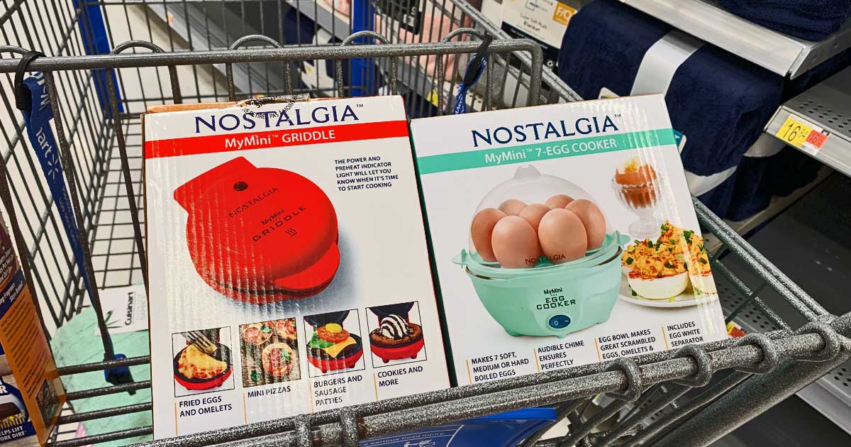 griddle and egg cooker in shopping cart