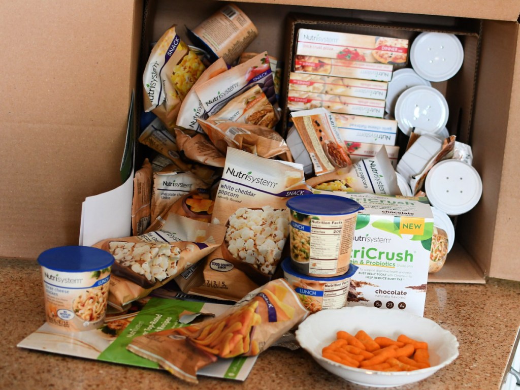 nutrisystem box with food