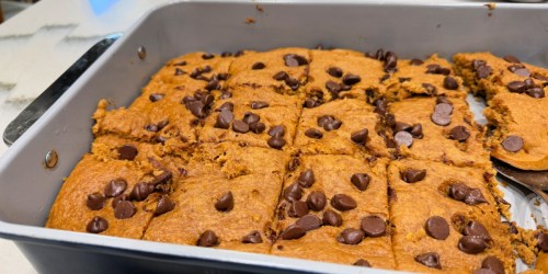 Make 3 Ingredient Pumpkin Bars Using Cake Mix!