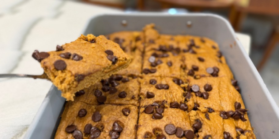 Make 3 Ingredient Pumpkin Bars Using Cake Mix!