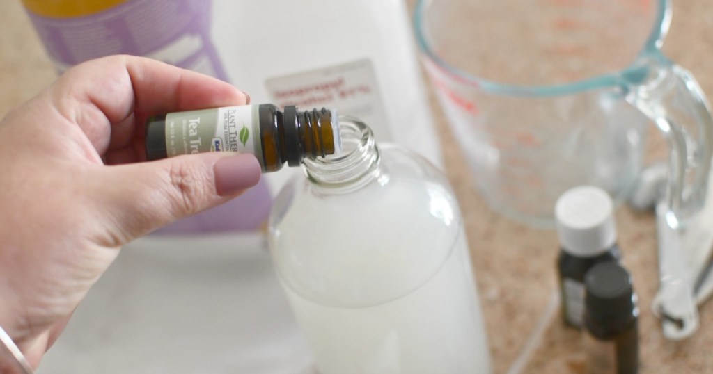 putting essential oils in diy granite cleaner