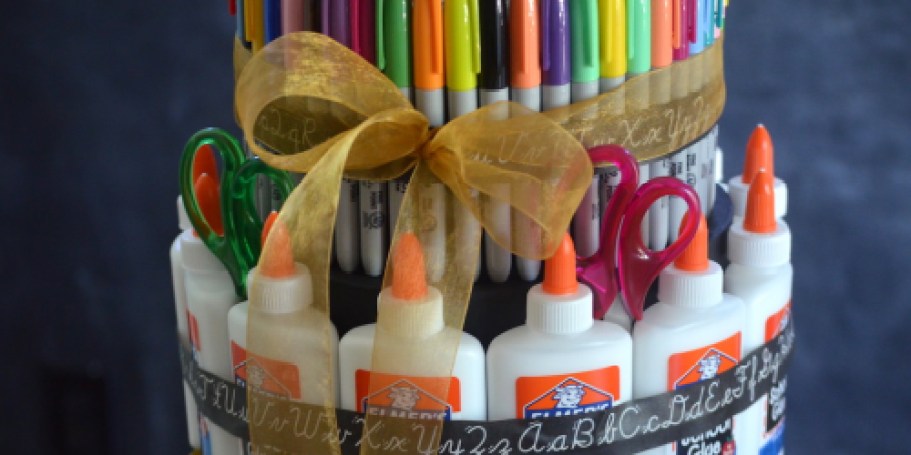 Make A DIY School Supply Cake (Fun & Unique Teacher Gift Idea!)