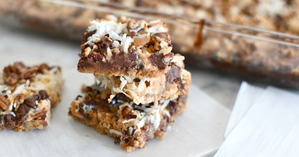 stack of magic cookie bars
