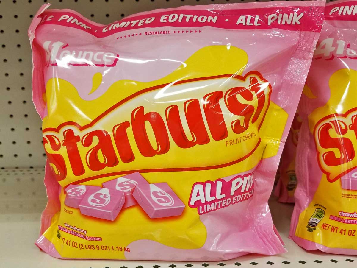 bag of pink candy