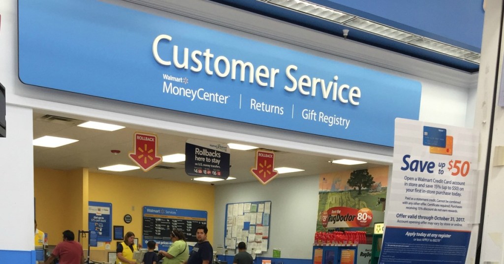 Walmart Customer Service area