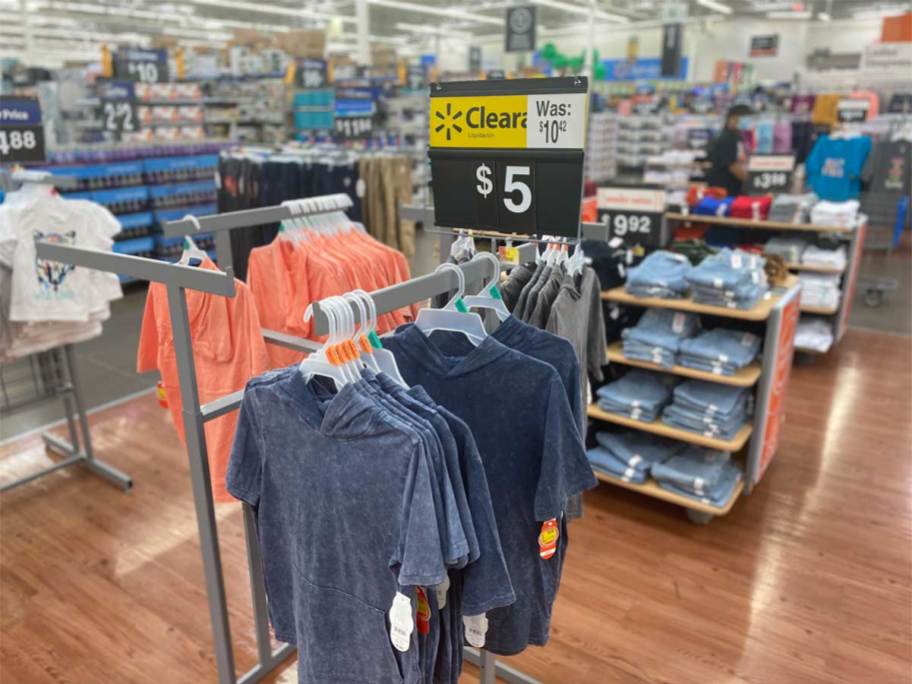 Walmart men shirts with $5 sign
