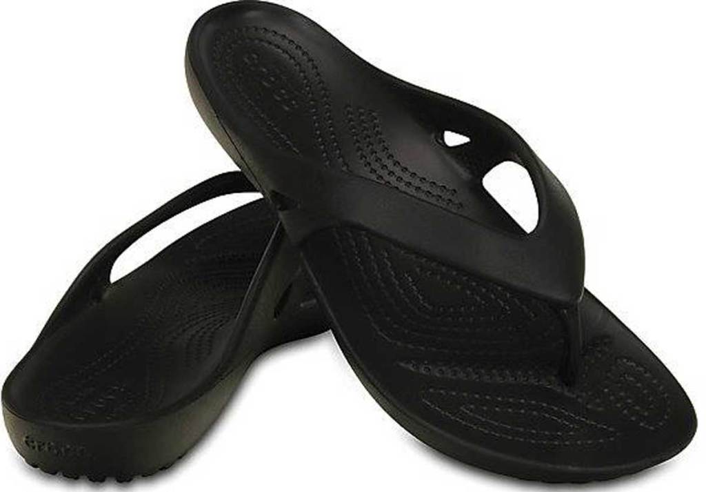 black Kadee flip flops