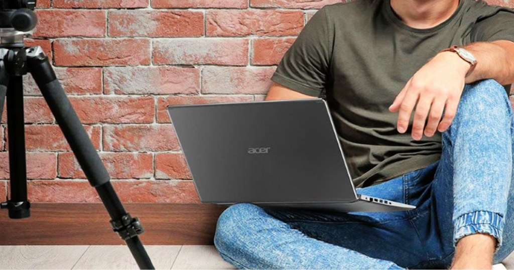 Acer Aspire 3 Laptop in man's laptop