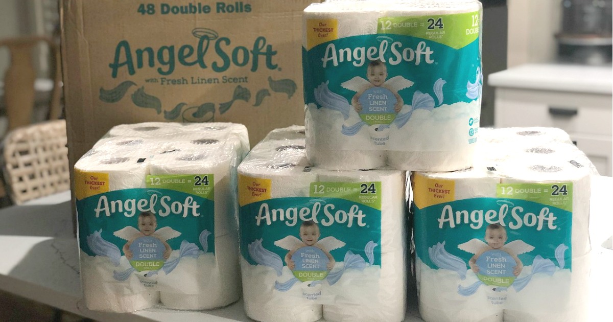 Ship Free 60 ANGEL SOFT Toilet Paper Rolls 48 Pick Your Count 96 Rolls 