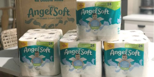 Angel Soft Toilet Paper Double Rolls 48-Count Only $18 on Amazon