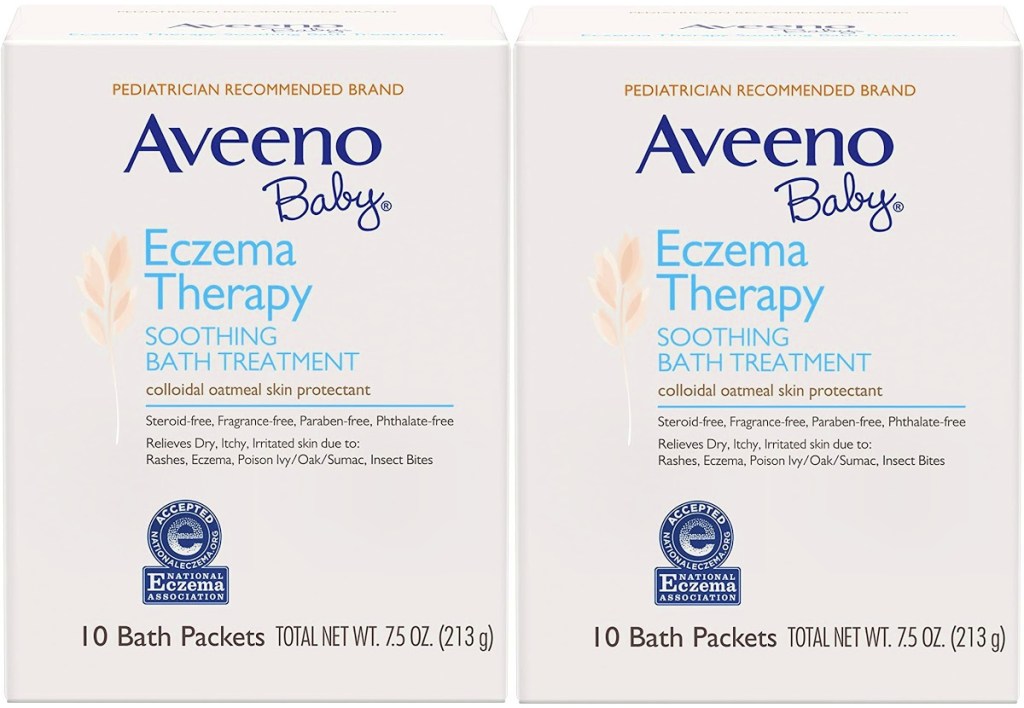 Aveeno Baby Eczema Therapy Soothing 10-Count Bath Treatment