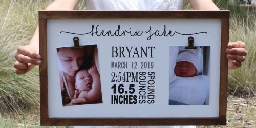 Personalized Birth Stats & Photos Sign Only $39.99 Shipped