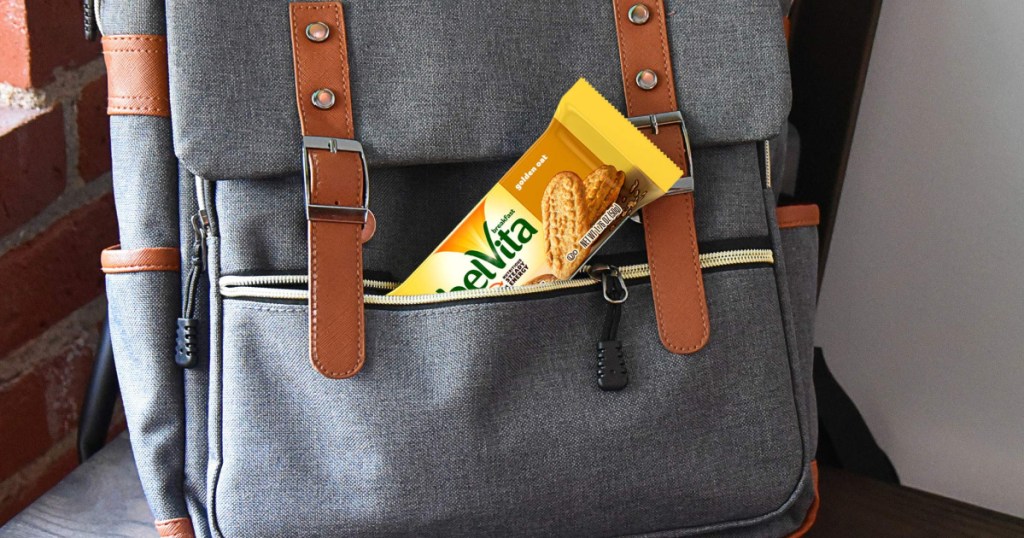 BelVita Breakfast Biscuits in backpack