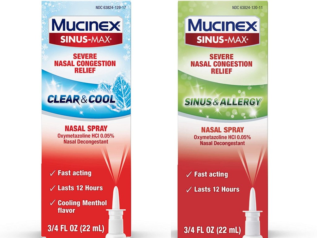 mucinex nasal sprays two side by side