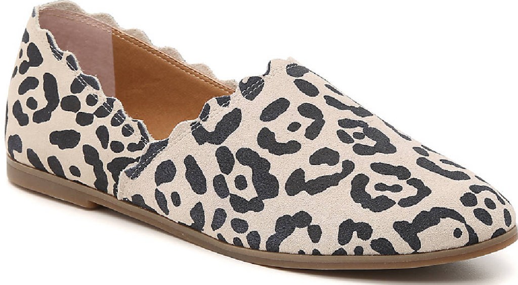 lucky brand womens flats leopard print