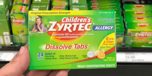 Children’s Zyrtec Allergy Dissolve Tabs 24-Count Only $4 Shipped on Amazon