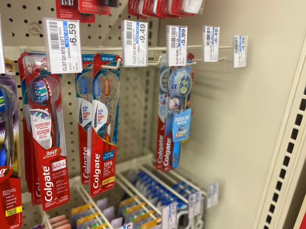 Colgate toothbrushes at CVS