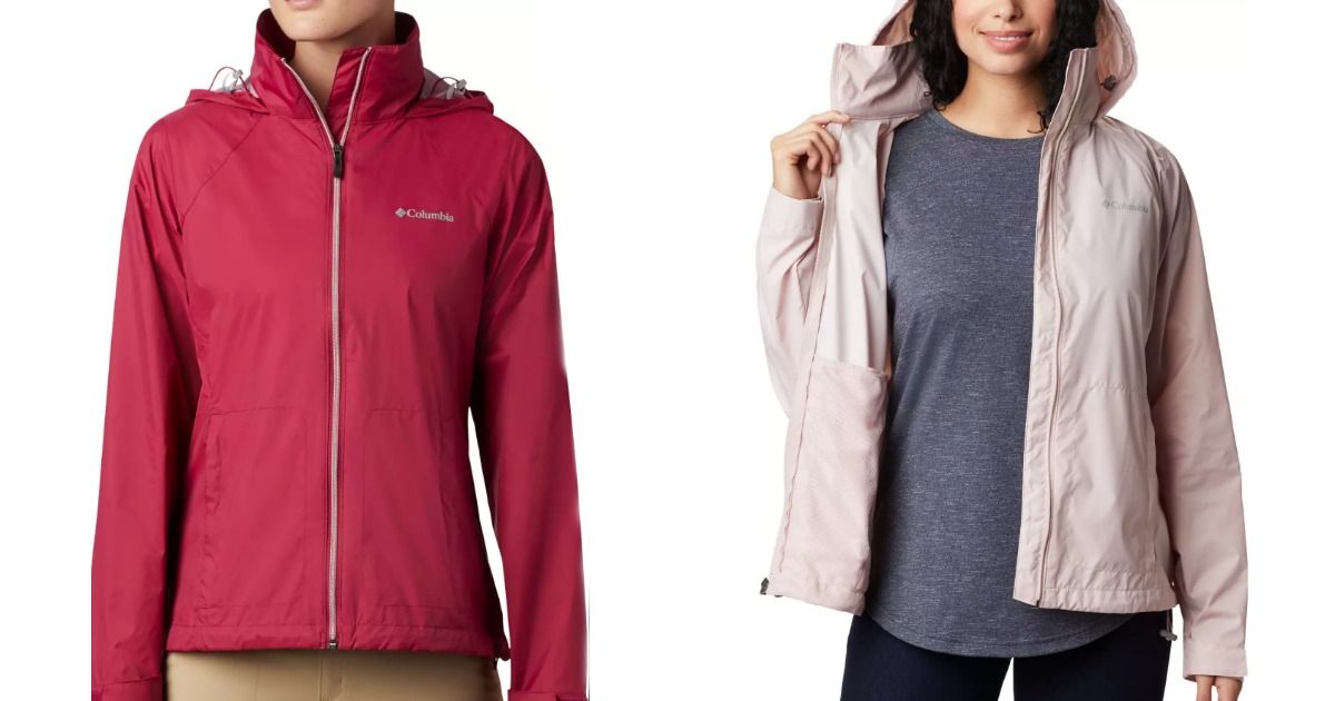 Columbia Switchback Rain Jackets in red and pink