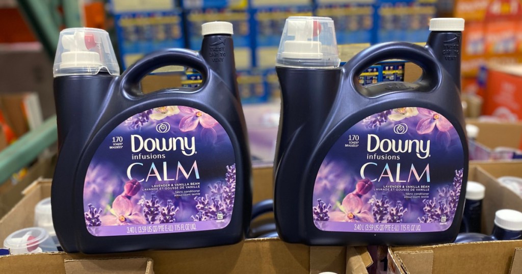 2 giant bottles of downy infusions fabric softener at costco