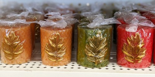 Fall Candles & Candle Holders Just $1 at Dollar Tree