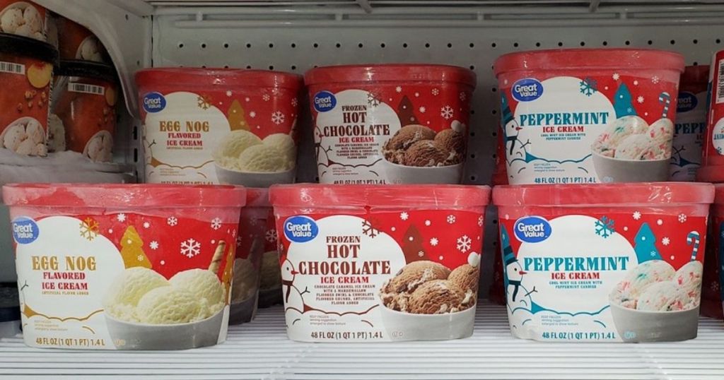 Limited Edition Great Value Holiday Ice Cream Flavors are Already