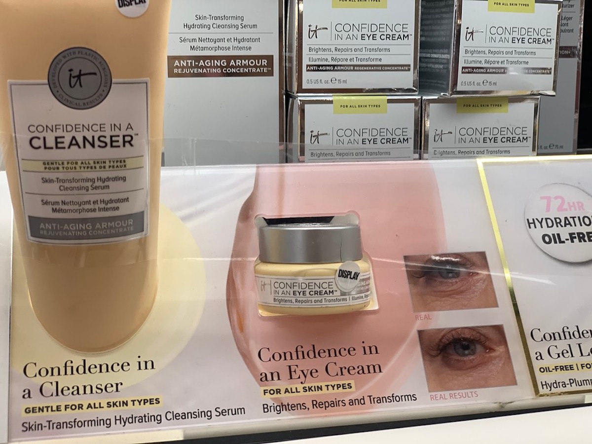 ulta shelf with It cosmetics confidence in an eye cream