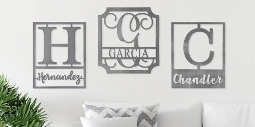 Custom Family Name Monogrammed Steel Plaques Just $21.99 Shipped (Regularly $66)