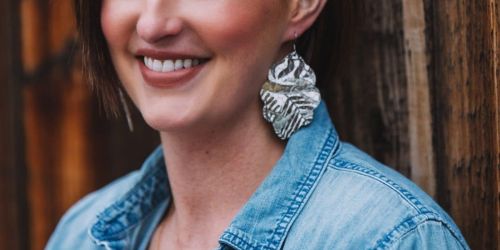 Handmade Solid Leather Earrings from $4.49 Each Shipped | 60 Design Options