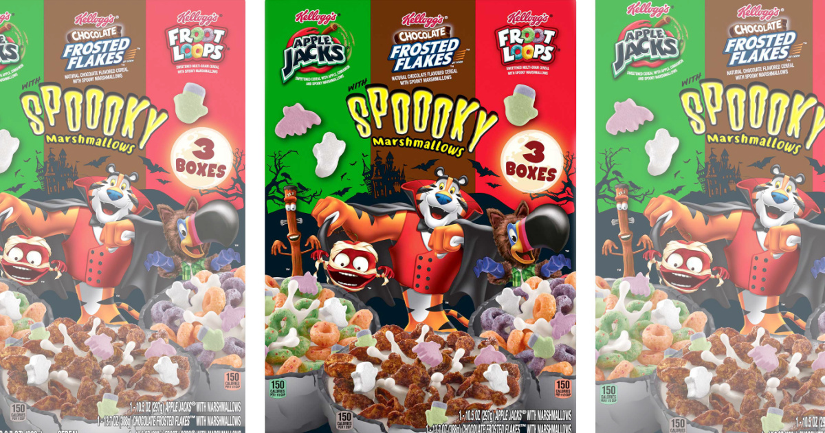 LimitedEdition Kellogg's Halloween Cereal Variety Pack Only $4.98 at