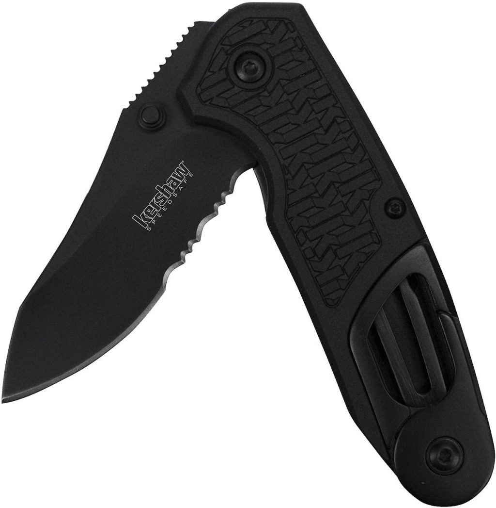 all black Kershaw Funxion Multifunction Folding Pocket Knife