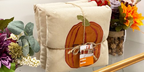 Pumpkin Throw Pillow 3-Pack Just $14 on Kohls.com (Regularly $40) | Only $4.80 Per Pillow