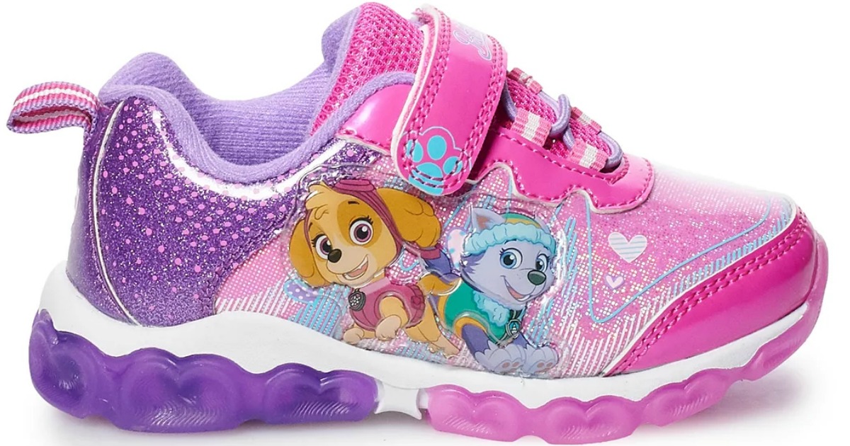paw patrol light up pink shoes