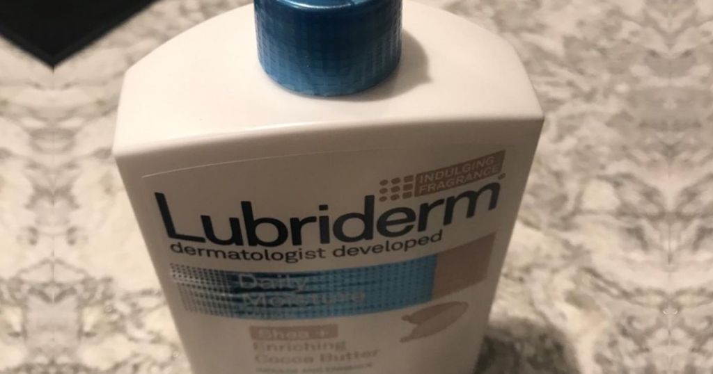 Lubriderm Lotion on counter