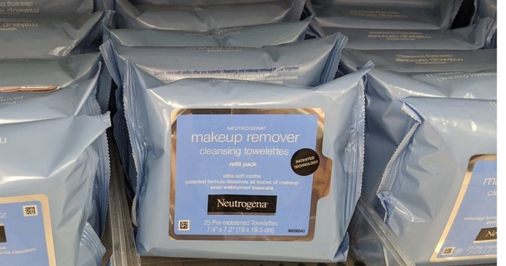 Neutrogena Makeup Wipes on store shelf