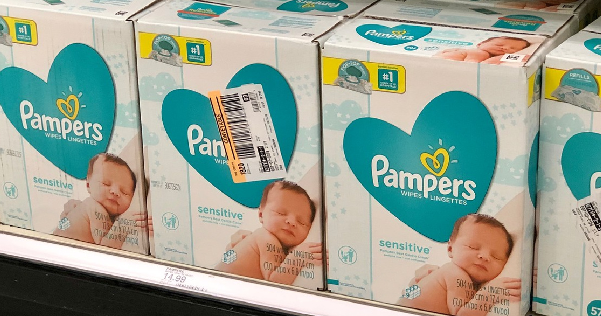 Pampers sensitive best sale 576 wipes