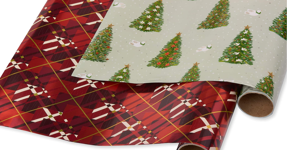 papyrus wrapping paper snowflake
