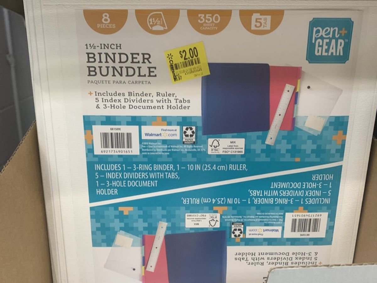 Pen + Gear Binder Bundle with clearance stick in-store
