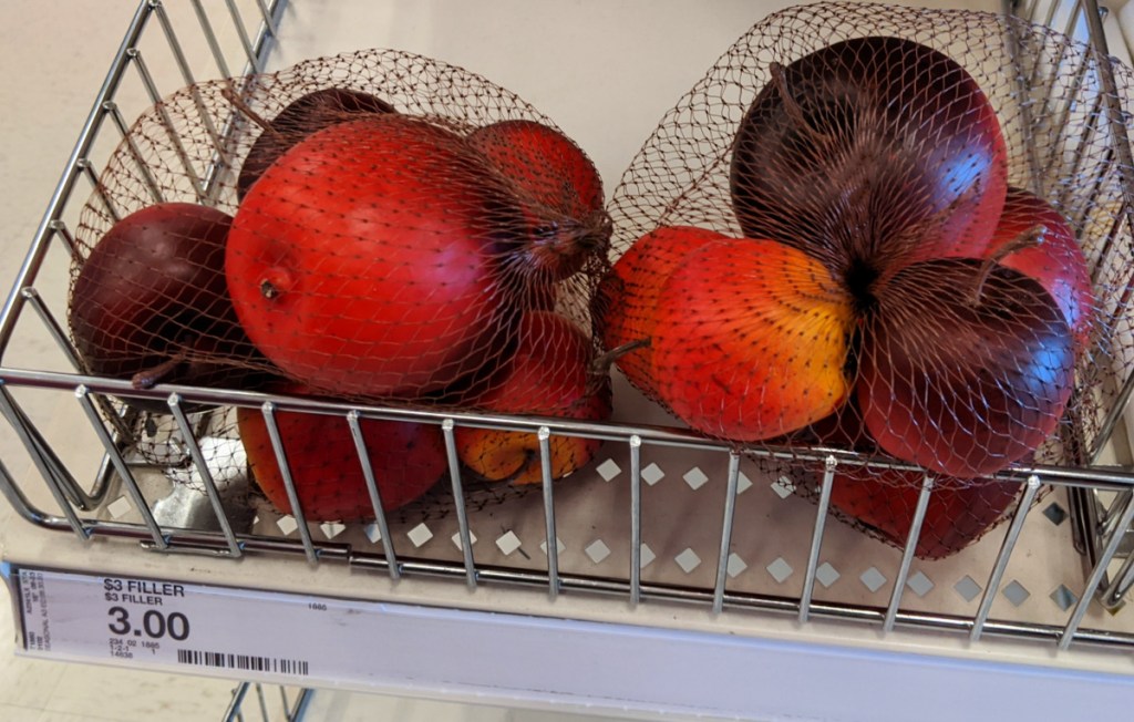 Plastic Fruit Basket Filler in dollar spot at Target