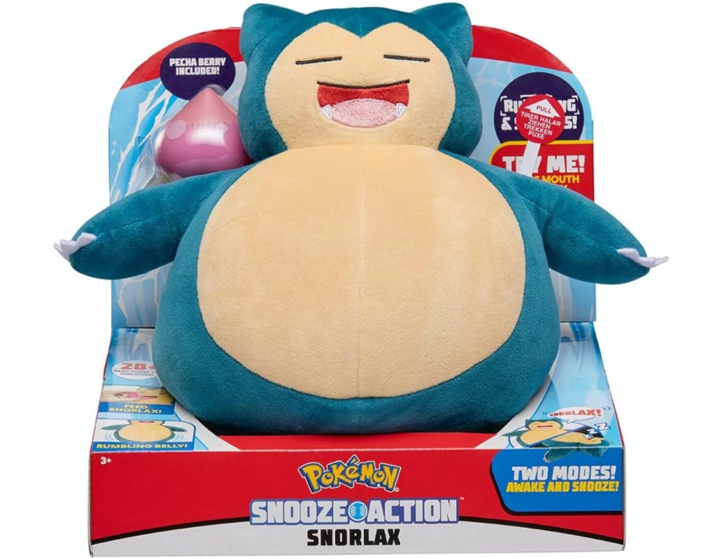 Large plush Pokemon themed toy in packing